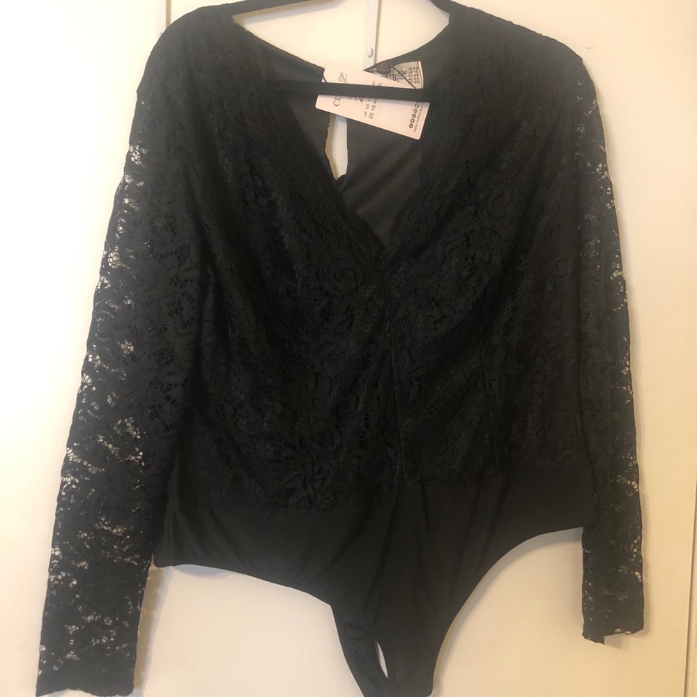 Black lace bodysuit